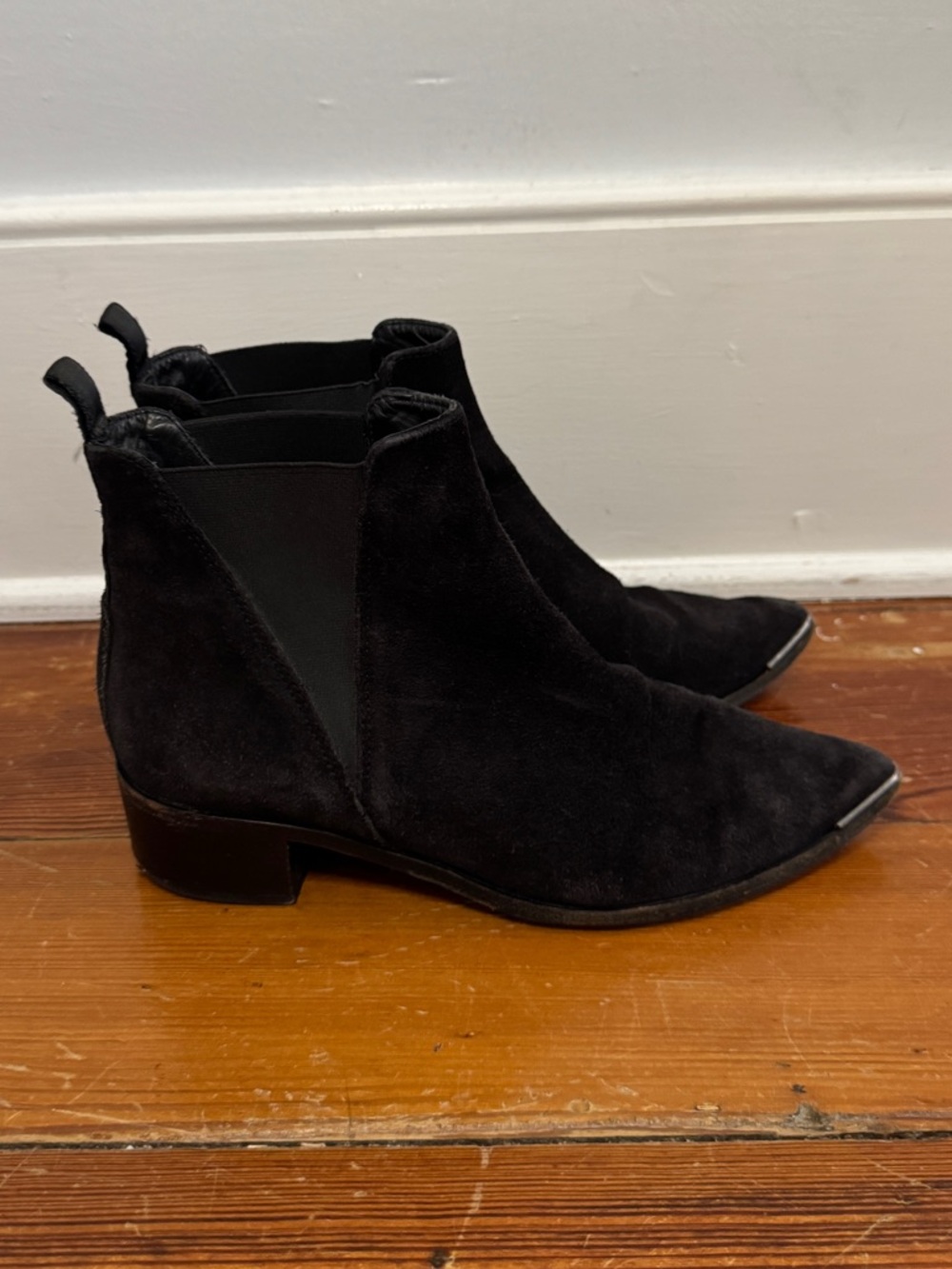 Acne Studios Jensen Suede Women Ankle Chelsea Boots Size EU37 US 7 Made In Italy